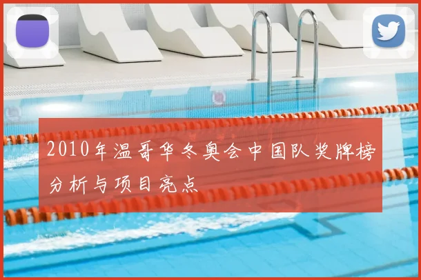 2010年温哥华冬奥会中国队奖牌榜分析与项目亮点